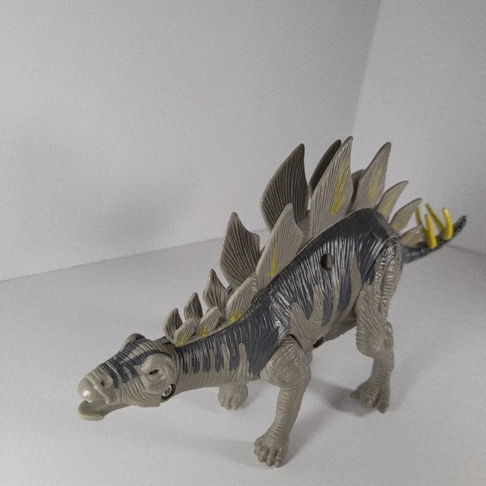 Kid Galaxy Dinosaur Lights & Sounds Stegosaurus Fully Posable Tested Working - Picture 2 of 5